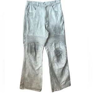 Men’s Dirty White Wide Leg Jeans Size Large